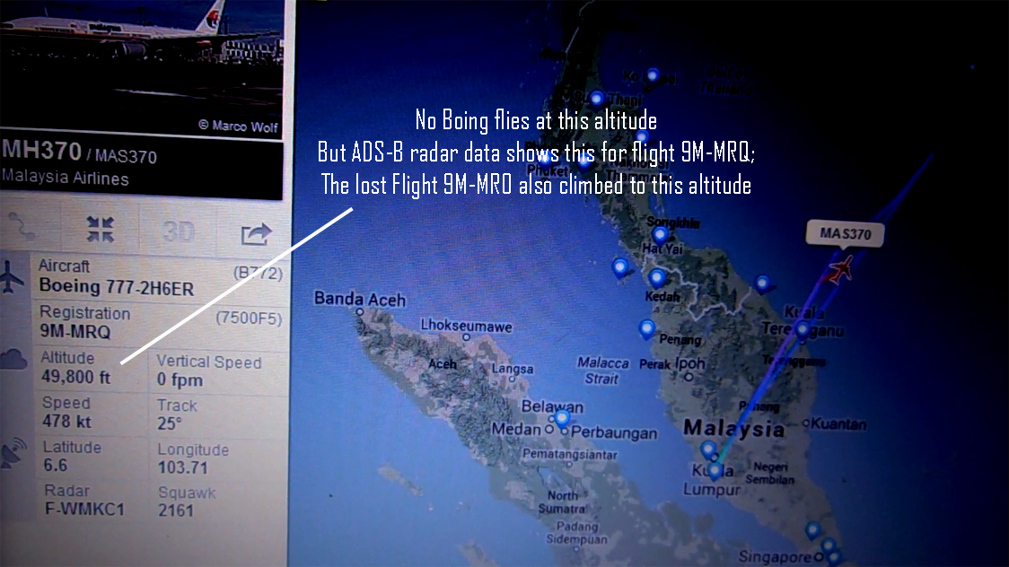 Lost MH370 Controversy Conspiracy Theory Flightradar24 ADSB/ADS-B Radar ...